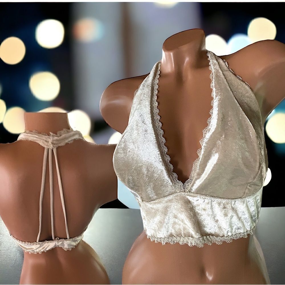 Youmita Underwear & Intimates l Cream Colored Velvety Bralette, Bra, Cami l L